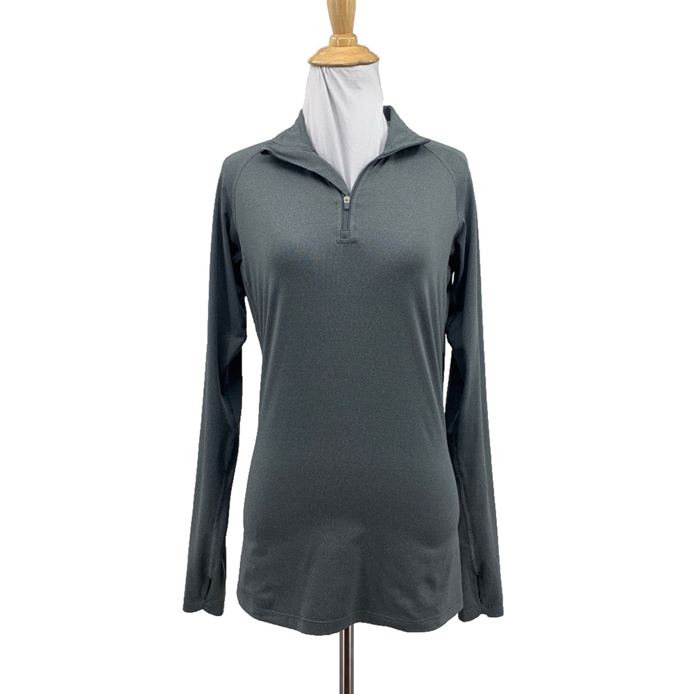 Nike Pro Shirt Womens M Medium Gray Combat Dri Fit Compression Long Sleeve